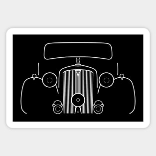 Rover P3 series 1940s classic British car white outline graphic Sticker